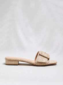 SHUZIA Donne Sandali piatti casual leggeri e antiscivolo, versatile e alla moda, di colore solido - Rosa - Visualizzare 4