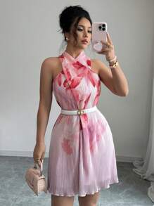 Chiquease Batik-Muster Träger Strandkleid