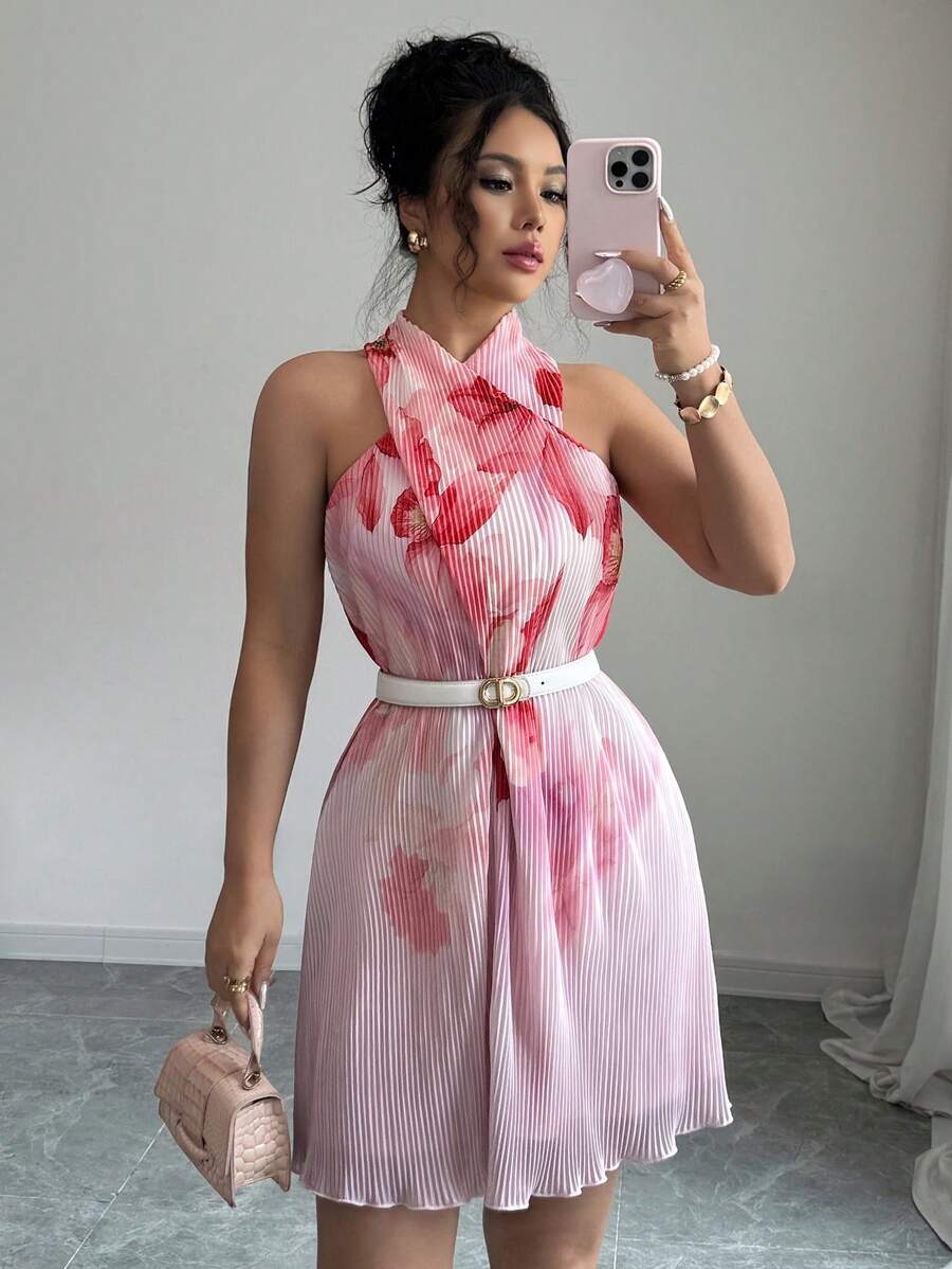 Chiquease Batik-Muster Träger Strandkleid