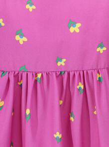 Vestido informal con estampado floral verde + sombrero para niñas, genial para uso diario, salidas, vacaciones, temporada de primavera/verano, nuevos lanzamientos