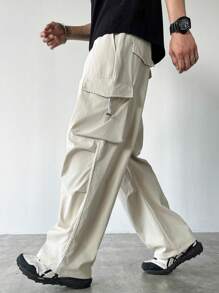 Manfinity Hypemode Pantalones casuales de unicolor para hombres