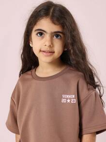 SUMWON Athletic Department Division Girls Coordinates Set Two Piece Casual Sports Training School Outfit Fall Winter Spring Streetwear - Brown - View 5