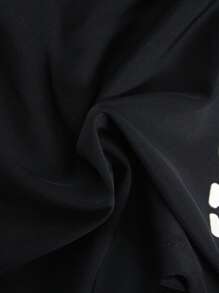 Manfinity Swimmode Men's Fashion Square-Cut Swimming Trunks, Suitable For Summer - Black - View 6