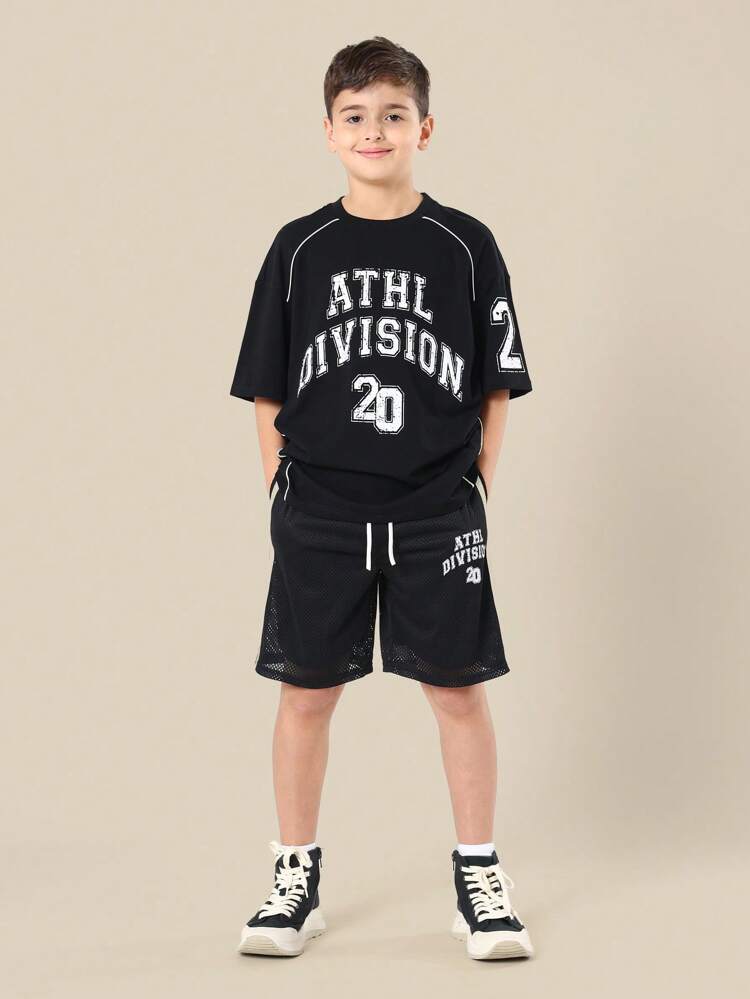 Varsity Style Mesh Co-Ord Set