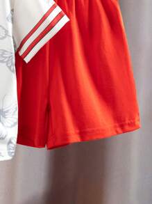SHEIN 2pcs Baby Boy Casual Sports 23 Number Print V-Neck Short Sleeve T-Shirt And Shorts Set, Baby Boy Clothes Streetwear Baby Boy Clothes Sporty Boy Clothes Baby Boys Clothes Baby Boy Summer Clothes Baby Boys Sets Baby Boy Clothes Sporty Baby Boy Sports Clothes Baby Boy Jersey Boy Clothes Set Boy Clothes For Baby Summer Boy Clothes For Baby Infant Baby Boys Clothes Kid Clothes Toddler Clothes Baby Outfit 6M-3T