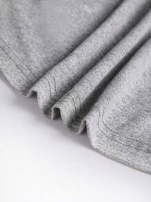 INAWLY 女式束腰T恤，夏季骑士印花图案 - 灰色 - 查看 3