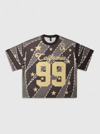 Street Life Maglietta sportiva a maniche corte in tessuto a rete da uomo, maglia sportiva