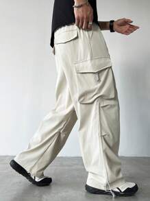Manfinity Hypemode Pantalones casuales de unicolor para hombres
