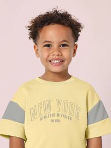 SUMWON Conjunto a juego de camiseta holgada y ropa informal de uso diario, cómoda, de uso casual, línea deportiva, para primavera, verano y otoño - Amarillo - Ver 5