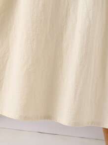 Souflis Souflis Baby Girls Floral Embroidery Smocked Collar Short Sleeve Dress - Beige - View 5