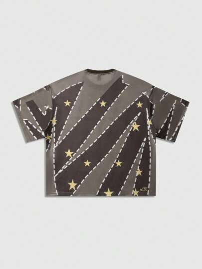 Street Life Men's Streetwear Mesh Fabric Sports Short Sleeve T-Shirt, Sports Jersey