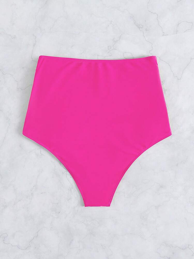 Summer Beach Ruched High Waist Bikini Bottom