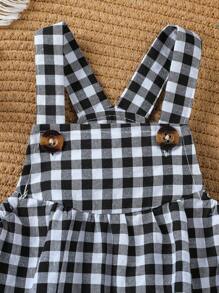 SHEIN 男婴休闲可爱时尚连体衣 - 黑色 - 查看 5