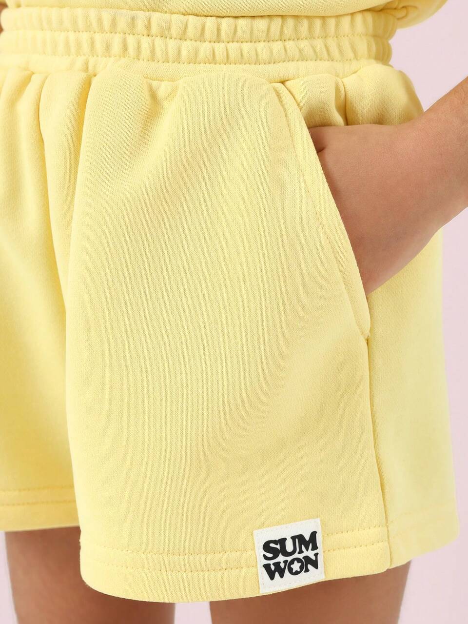Camiseta curta casual de duas peças coordenada