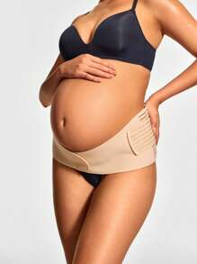 SHEIN Shape Faja postparto ajustable para maternidad, banda de soporte de unicolor con gancho y bucle