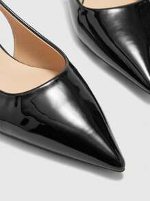 CUCCOO BIZCHIC Bailarinas de punta planas y cómodas con tira trasera, de tacón bajo y casual, versátiles para la oficina y el transporte, en color negro, para Navidad - Negro - Ver 10