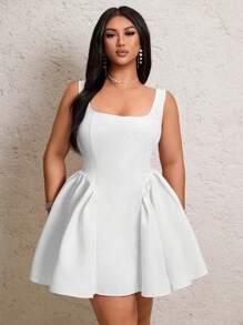 Lyrianda Vestido de fiesta sexy para mujer con espalda en forma de lazo transparente y estilo princesa seductor - Blanco - Ver 3