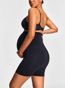 SHEIN Shape قصير الضفيرة الكامل الارتفاع العالي للحمل، شكل الجسم معزز الأرداف، يستوعب البطن والخصر النامية