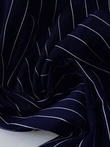 Franclia Women's High Waist Striped Casual Pants, Fashionable For Summer Fall Cloth For Women - Navy Blue - View 5