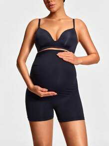 SHEIN Shape قصير الضفيرة الكامل الارتفاع العالي للحمل، شكل الجسم معزز الأرداف، يستوعب البطن والخصر النامية