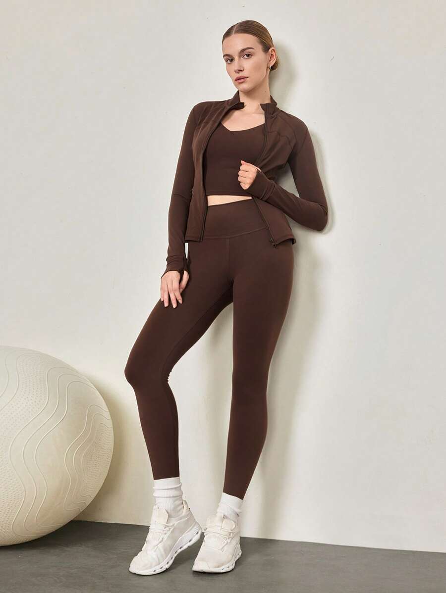 GLOWMODE 26 英寸 FeatherFit™ 无缝舒适紧身裤，低冲击瑜伽日常 - 肉桂靈感 - 查看 1