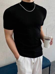 SHEIN Camiseta de manga corta casual para adolescentes, ropa deportiva de estilo punk rock callejero, apta para uso diario, al aire libre, fiestas, festivales de música, primavera/verano