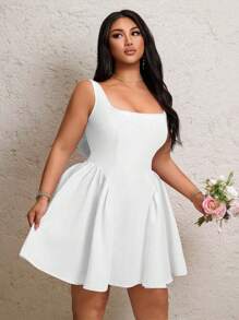 Lyrianda Vestido de fiesta sexy para mujer con espalda en forma de lazo transparente y estilo princesa seductor - Blanco - Ver 5