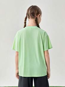 JNSQ T-shirt ample de sport professionnel pour l'extérieur, T-shirt ample de sport professionnel à col rond pour enfants
