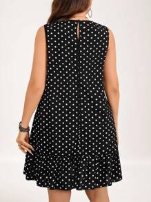 SHEIN LUNE Plus Size Women's Round Neck Sleeveless Summer Dresses