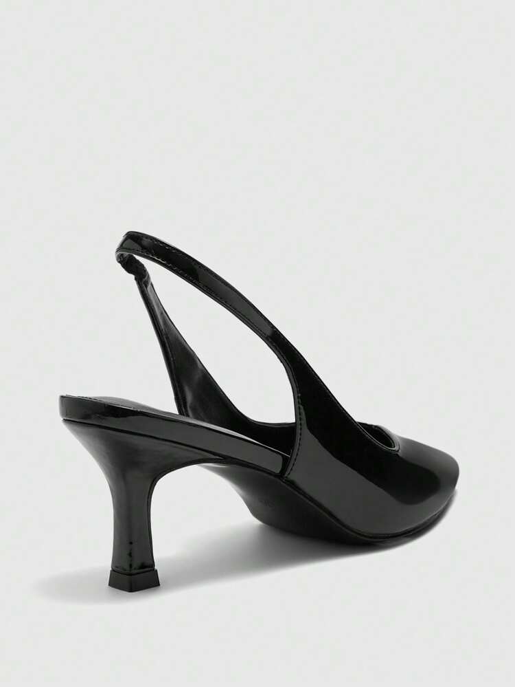 CUCCOO BIZCHIC Women's Fashion Black Pointed Toe Stiletto Heels With Ankle Strap, Suitable For Commuting, Dating, Party, Office, Work For Christmas Spring Shoes