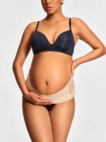 SHEIN Shape Faja postparto ajustable para maternidad, banda de soporte de unicolor con gancho y bucle
