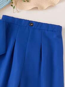 SHEIN 2 pezzi/set elegante completo per ragazze pre-adolescenti composto da canottiera e pantaloni