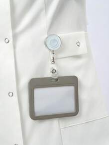 Scrubzie Anti-Wrinkle Long Sleeve Collared Multi-Pocket Women Health Care Worker Scrub Uniform Jacket