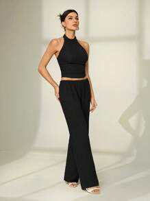SHEIN Tall Body de punto verde militar, de moda para el verano - Negro - Ver 5
