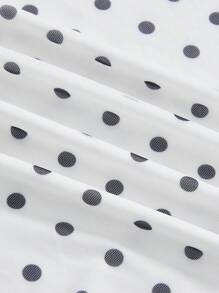 ROMWE Avant Rochie tip top cu guler înalt, model vintage cu buline, asimetrice, pentru vacanță în Sicilia, mărime mare