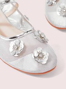 CUCCOO DOLLMOD Women's Pink Round Toe Flat Bow Polka Dot Mesh Casual Slip-On Flats, Cute Campus Style