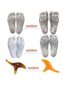 SHEIN 1/3/5Set Hand Therapy Gloves And Acupressure Pen, Reflexology Massage Gloves And Socks Set With Tools - Acupressure Foot And Hand Therapy Kit For Stress And Pain Relief - Reflexology Socks, Back To School Supplies, Personal Care, Massage Soothing Relaxation Therapy Pain Relief Improve Circulation Health - Multicolor - View 7