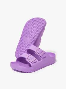 JNSQ Sandales d'été en EVA pour enfants en violet, légères et confortables, antidérapantes, convenant pour le port intérieur et extérieur, pour garçons et filles
