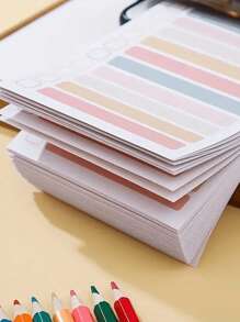 SHEIN 1/6 cái/50 Sổ tay ghi chép danh sách việc cần làm, Giấy ghi chú màu cầu vồng, Giấy ghi chú tự dính có dòng ngang, Giấy ghi chú cầu vồng màu ngẫu nhiên để học sinh sử dụng để đánh dấu các điểm chính, Giấy ghi chú có keo dính chắc chắn, Nhãn dán N sáng tạo và đơn giản để lập kế hoạch, nhắc nhở, học tập và ghi nhớ cuộc họp, - Nhiều màu - Xem 5