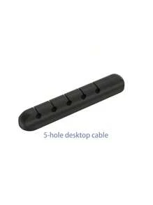 Multifunctional Desktop Cable Organizer With Multiple Holes, Cord Management Tool For Data Cables Back To School - Black - View 6