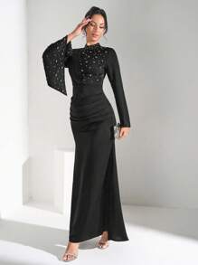 Coutiva Luxurious Diamond-Inlaid Cocktail Dress, Elegant & Graceful High-End Party Dress For Socialite