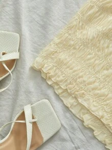 SHEIN VCAY Women Two Pieces Outfits For Daily Wear, Vacation Style, Casual Summer Vacation Outfits Woman, Bohemia Beach Vacation Outfits, Boho Chic, Country Concert Outfit, Holiday Festival Outfits, Beach Outfits For Woman, Summer Outfits For Women, Graduation Outfit, Sexy Dress, Old Money Style Women, Summer Sun Dress, Mother's Day, Butter Yellow Dress - Yellow - View 6