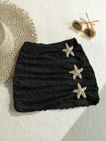 Soleia Women's Summer Beach Starfish Decor Bikini Bottom Swimwear