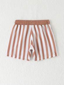 Pantaloncini da bagno a strisce e con stampa di alberi da spiaggia con laccetti, per ragazzo giovane - Multicolore - Visualizzare 2