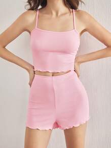 Ocili 休闲粉色休闲舒适女士睡衣套装 - 粉色 - 查看 4