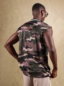 SUMWON 篮球球衣风格网眼背心，棒球号码，街头潮流都市时尚无袖运动夏季背心 - 彩色 - 查看 3