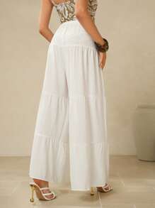 Swim Chiccia 女士白色蛋糕形长裤罩衫