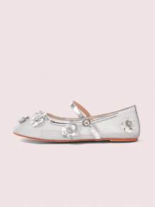 CUCCOO DOLLMOD Women's Pink Round Toe Flat Bow Polka Dot Mesh Casual Slip-On Flats, Cute Campus Style