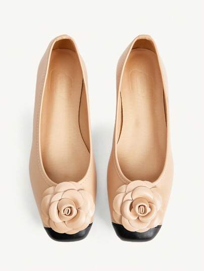 CUCCOO CHICEST Beige Floral Network Comfortable Flats For Women For Christmas