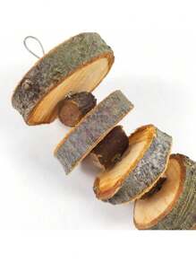 Small Animal Chews Toy, Natural Apple Wood Block Cage Hanging Molars Treats Snack For Hamsters Rabbits Bunny Bird Parrots Chinchilla Guinea Pig Gerbils Squirrels - Multicolor - View 6